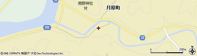 愛知県豊田市月原町（橋向）周辺の地図