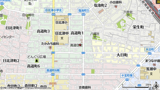 〒453-0037 愛知県名古屋市中村区高道町の地図