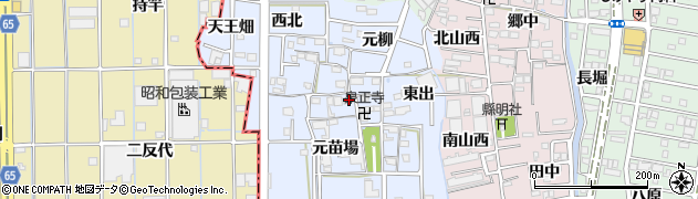 愛知県あま市乙之子（屋敷）周辺の地図