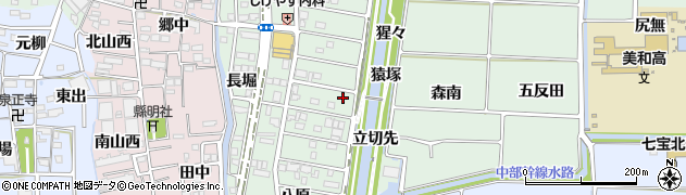 愛知県あま市篠田稲荷177周辺の地図