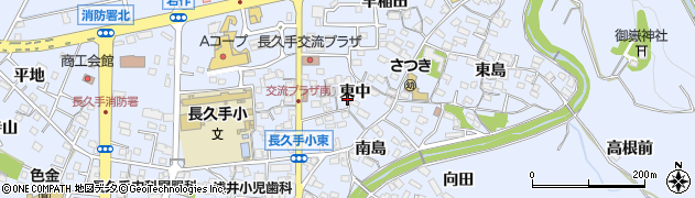 愛知県長久手市岩作（東中）周辺の地図