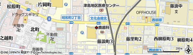 愛知県津島市藤浪町周辺の地図
