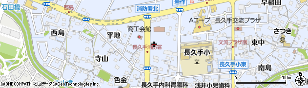 愛知県長久手市岩作（長池）周辺の地図
