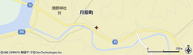 愛知県豊田市月原町（上向田）周辺の地図