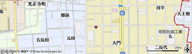 愛知県津島市神守町大門74周辺の地図