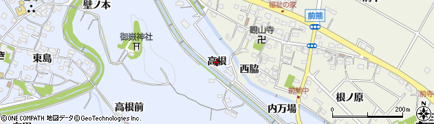 愛知県長久手市岩作（高根）周辺の地図