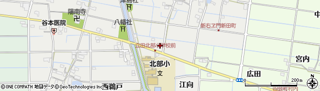 愛知県愛西市新右エ門新田町郷前周辺の地図