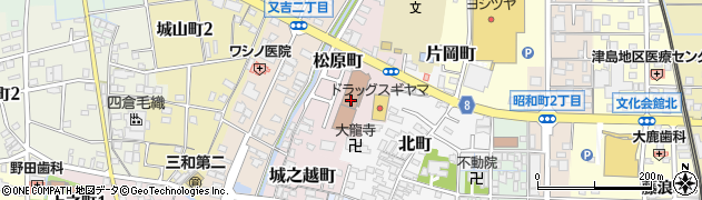 津島郵便局周辺の地図