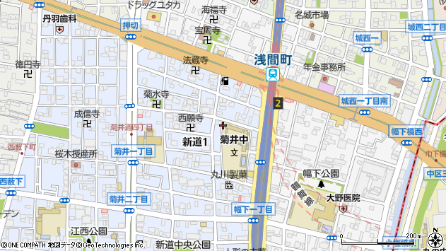 〒451-0043 愛知県名古屋市西区新道の地図