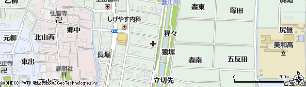 愛知県あま市篠田稲荷133周辺の地図