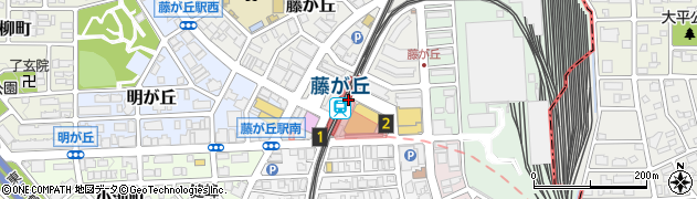 地下鉄　東山線藤が丘駅周辺の地図