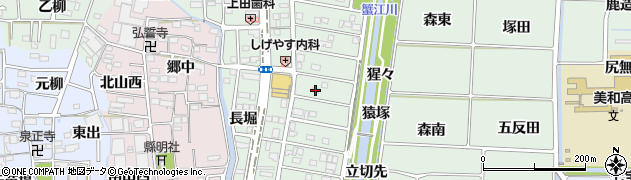 愛知県あま市篠田稲荷138周辺の地図