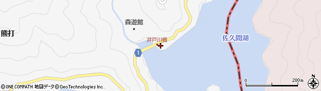 愛知県豊根村（北設楽郡）富山（河内）周辺の地図