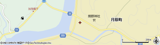 愛知県豊田市月原町（川畑）周辺の地図