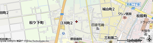 愛知県津島市江川町周辺の地図