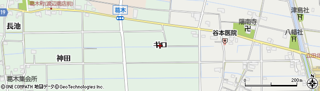 愛知県愛西市葛木町（ギロ）周辺の地図