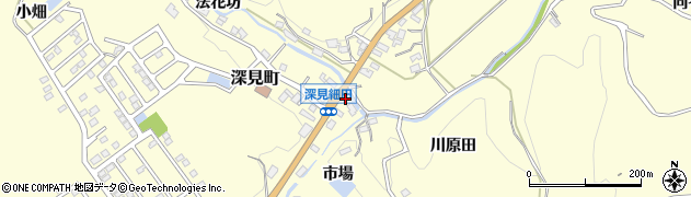 愛知県豊田市深見町周辺の地図
