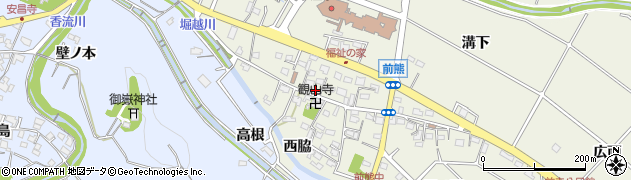 愛知県長久手市前熊下田126周辺の地図