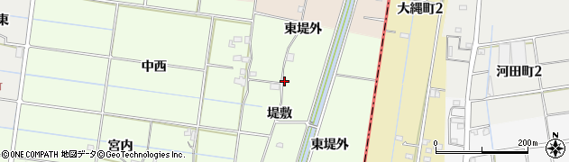 愛知県愛西市下一色町堤外14周辺の地図