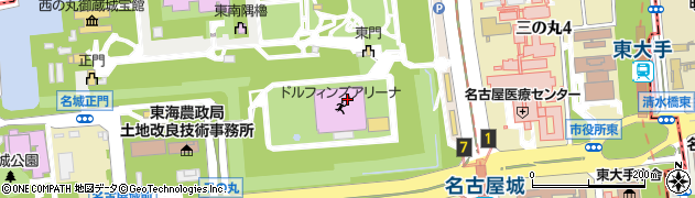 愛知県名古屋市中区二の丸周辺の地図