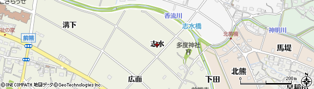 愛知県長久手市前熊（志水）周辺の地図