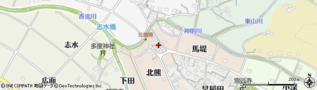 愛知県長久手市東平地周辺の地図