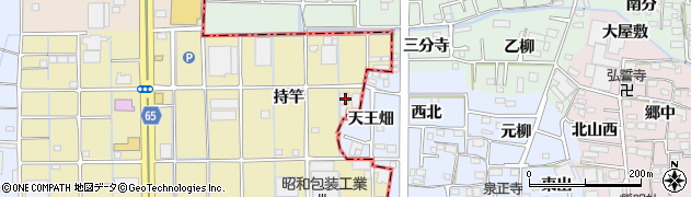 愛知県津島市神守町持竿13周辺の地図