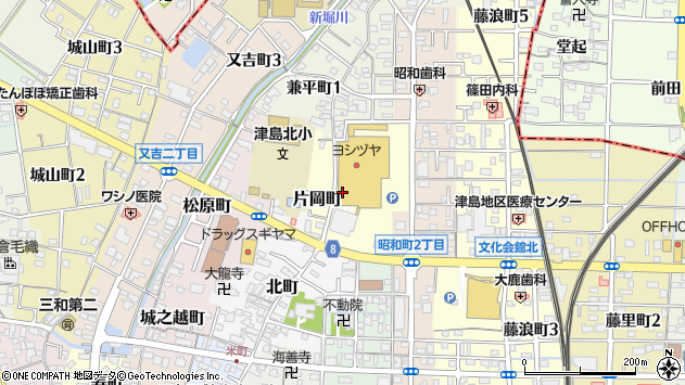 〒496-0813 愛知県津島市片岡町の地図