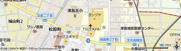 愛知県津島市片岡町周辺の地図