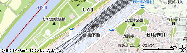 愛知県名古屋市中村区橋下町周辺の地図