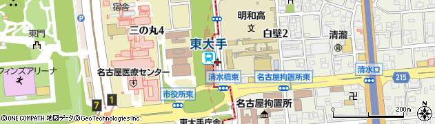 愛知県名古屋市東区三の丸周辺の地図