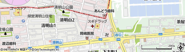 愛知県名古屋市千種区谷口町周辺の地図