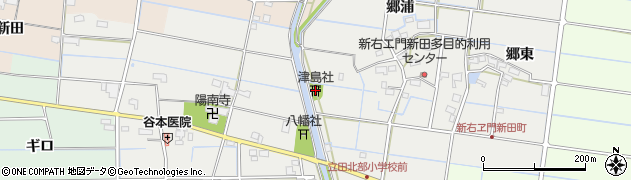 津島社周辺の地図