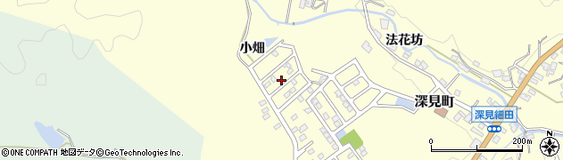 愛知県豊田市深見町小畑周辺の地図