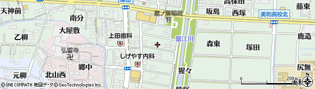 愛知県あま市篠田稲荷99周辺の地図
