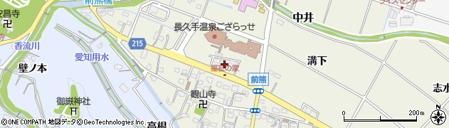 愛知県長久手市前熊下田185周辺の地図