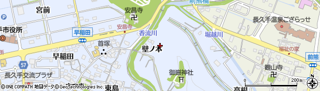 愛知県長久手市岩作（壁ノ本）周辺の地図