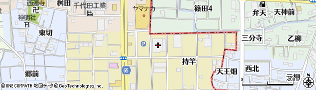 愛知県津島市神守町持竿58周辺の地図