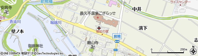愛知県長久手市前熊下田187周辺の地図