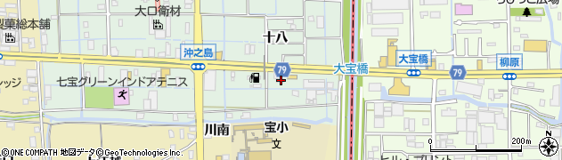愛知県あま市七宝町沖之島東流周辺の地図