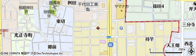 愛知県津島市神守町（元屋敷）周辺の地図