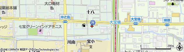 愛知県あま市七宝町沖之島（東流）周辺の地図