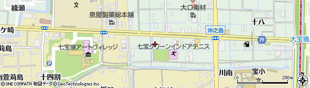 愛知県あま市七宝町沖之島（西流）周辺の地図