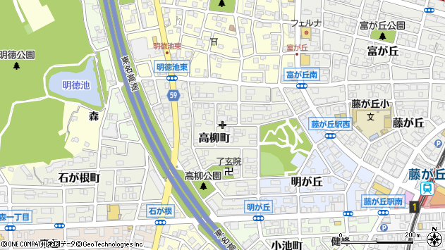 〒465-0034 愛知県名古屋市名東区高柳町の地図