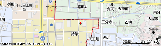 愛知県津島市神守町持竿周辺の地図