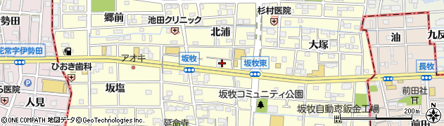 愛知県あま市坂牧（北浦）周辺の地図