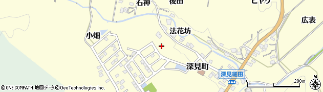 愛知県豊田市深見町（法花坊）周辺の地図
