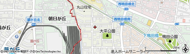 愛知県長久手市平池周辺の地図