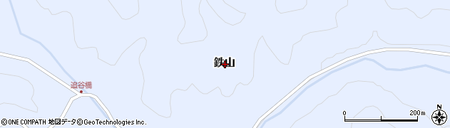 岡山県真庭市鉄山周辺の地図