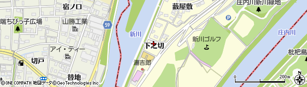 愛知県清須市下河原下之切周辺の地図